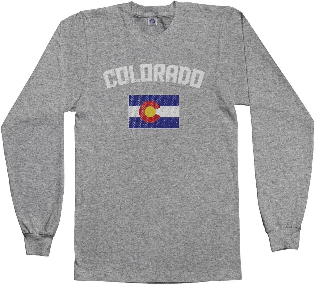 Threadrock Men's Colorado Coloradan Flag Long Sleeve T-Shirt