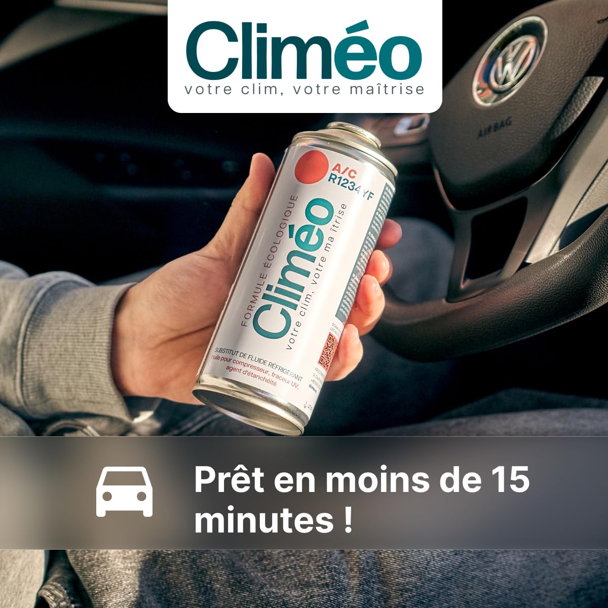 Kit de rechange 3 en 1 pour réfrigérant R1234yf - Remplir vous-même la climatisation - Équivalent à 625 g de réfrigérant avec huile lubrifiante et protection contre la corrosion - Pour voitures