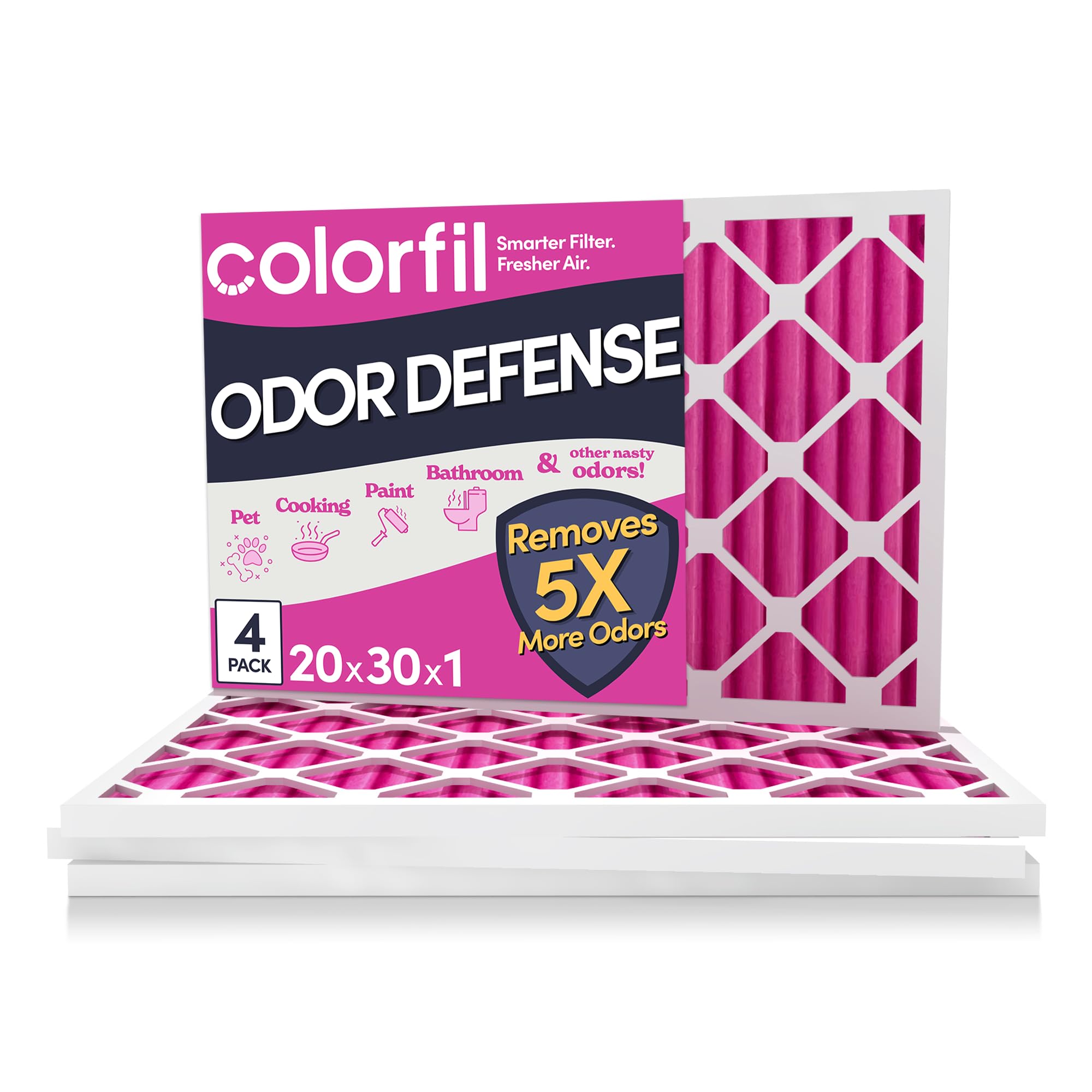 Colorfil 20x30x1 Air Filter 4-Pack Color-Shift