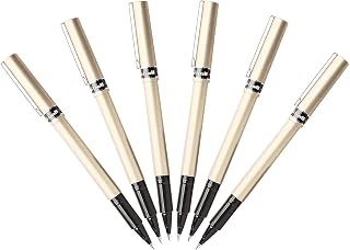 Uni-Ball Deluxe Rollerball Stick Pens, 6-Count (Fine Point (0.7mm), Black Ink)