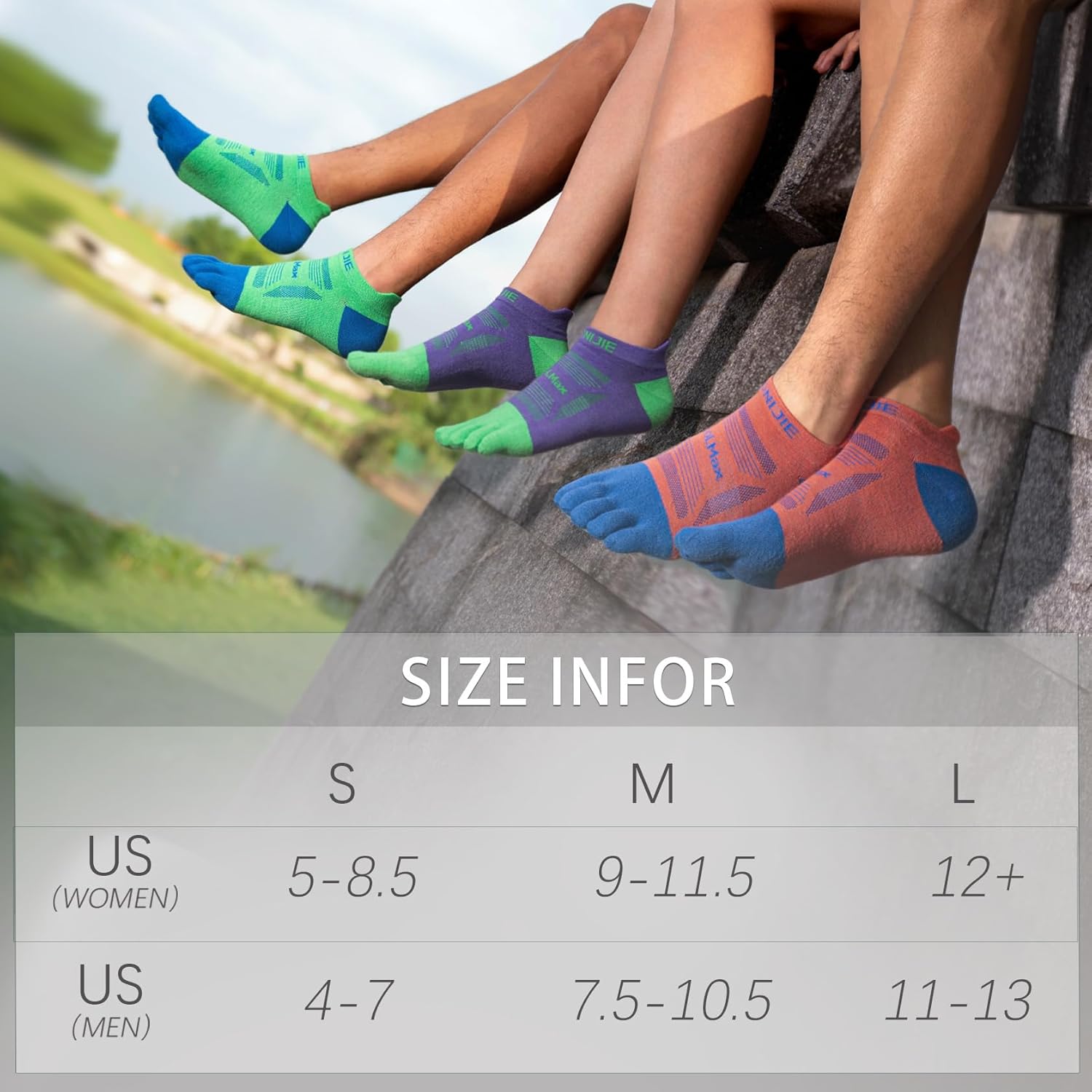 Toe Socks Cool-max Running Socks for Men Women 3 Pairs Athletic Breathable Five Finger Socks - Image 6