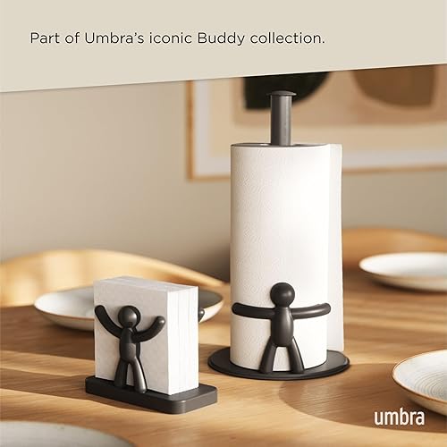 Vista 6 de Umbra Buddy Paper Towel Holder, Black Negro
