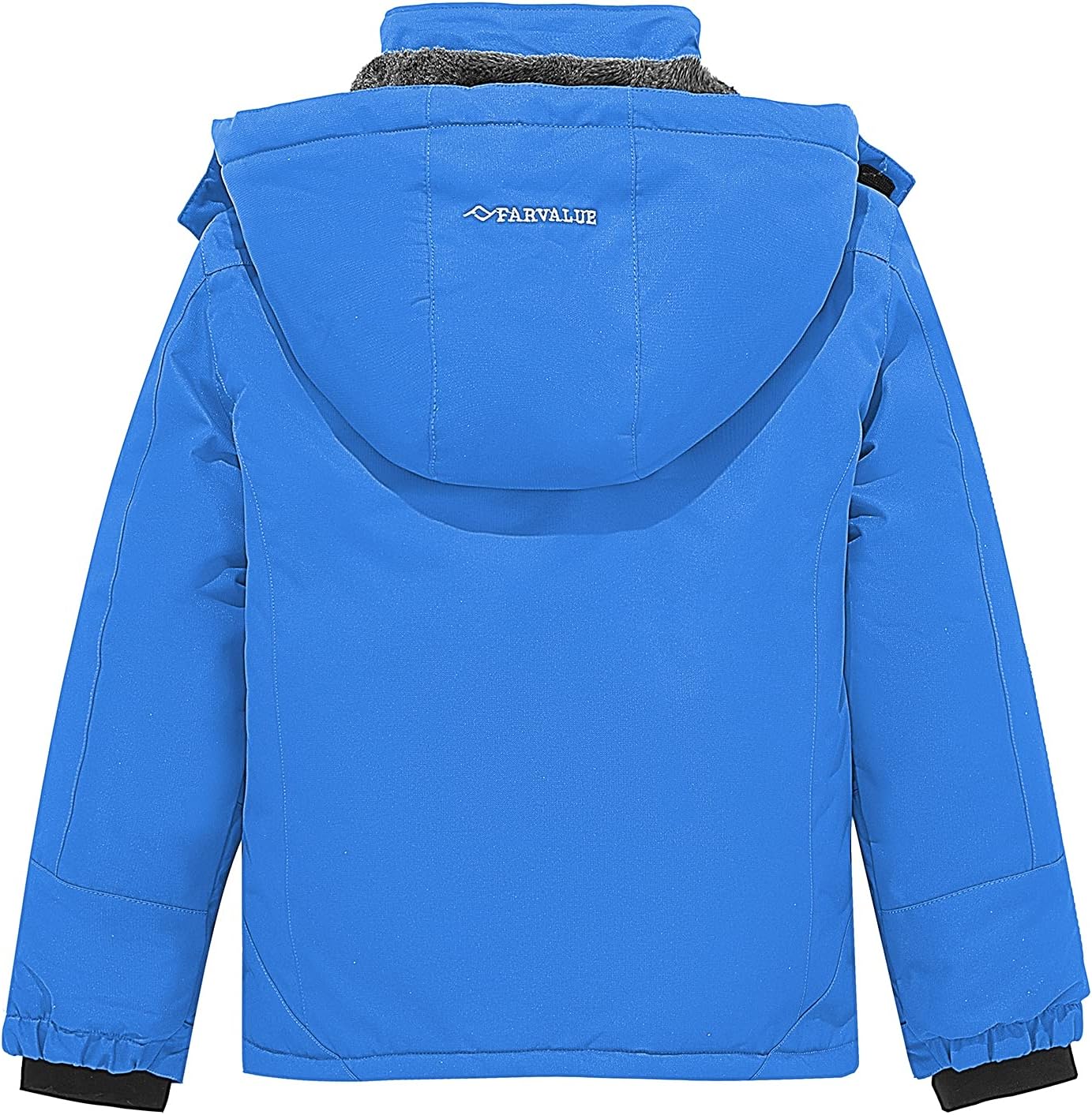 FARVALUE Boys Waterproof Ski Jacket Windproof Winter Coat Warm Snow Coat Outdoor Raincoats Hooded Windbreaker - Image 2
