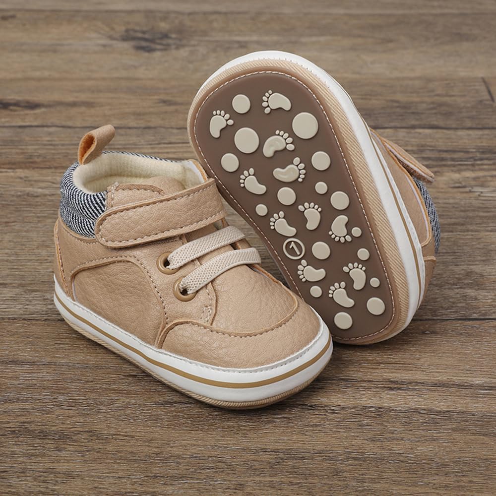 Clowora Baby Boys Girls Shoes Non-Slip Rubber Sole Sneakers Infant First Walking Toddler Crib Shoes Newborn Loafers Flats. - Image 3