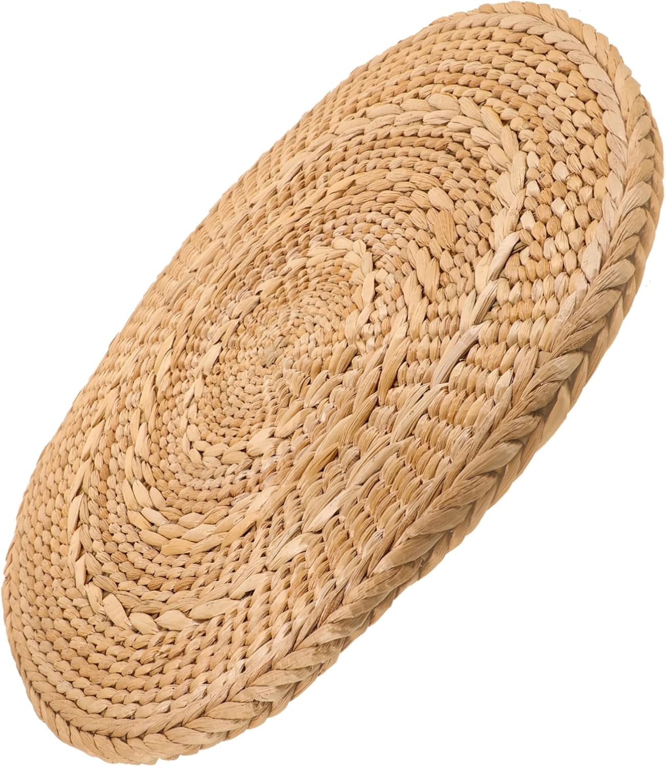 VICASKY Handmade Straw Tatami Floor Cushion Round Woven Seat Pad Traditional Japanese Zabuton for Meditation Yoga Home Office Window Seat Sustainable Mat