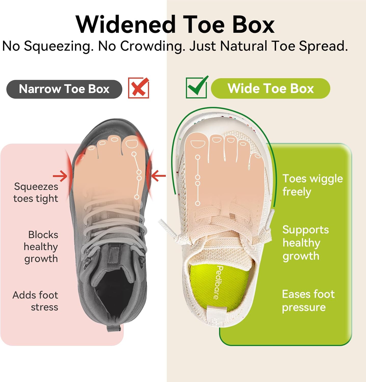 Toddler Barefoot Shoes - Wide Toe Box Zero Drop Flexible Lightweight Sneakers - Breathable Non-Slip Easy On/Off Skin-Friendly Minimalist for Indoor Outdoor Walking Running - Image 2