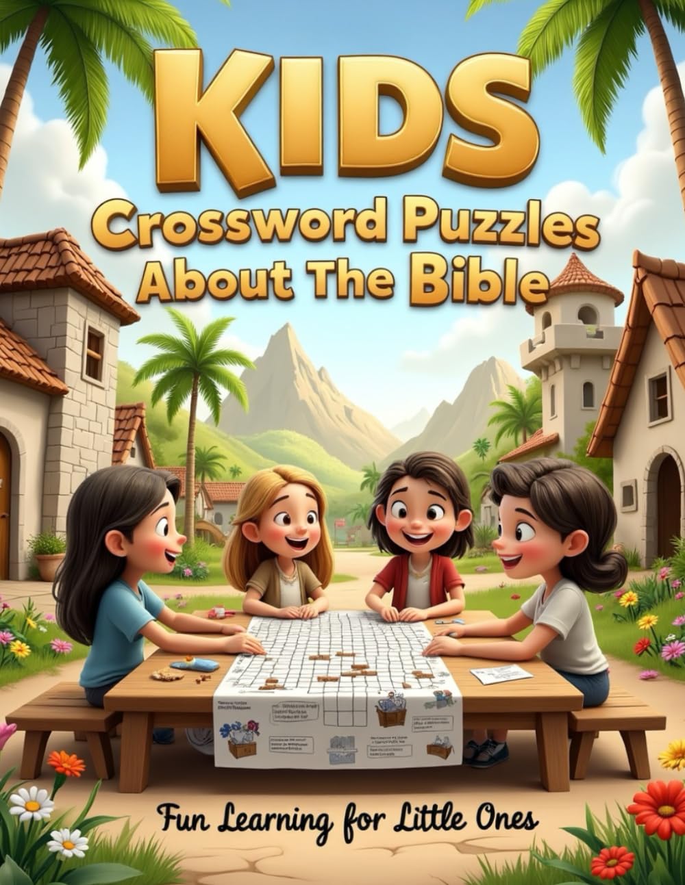 Kids Crossword Puzzles about The Bible: Multiple Bible-themed crossword puzzles for kids