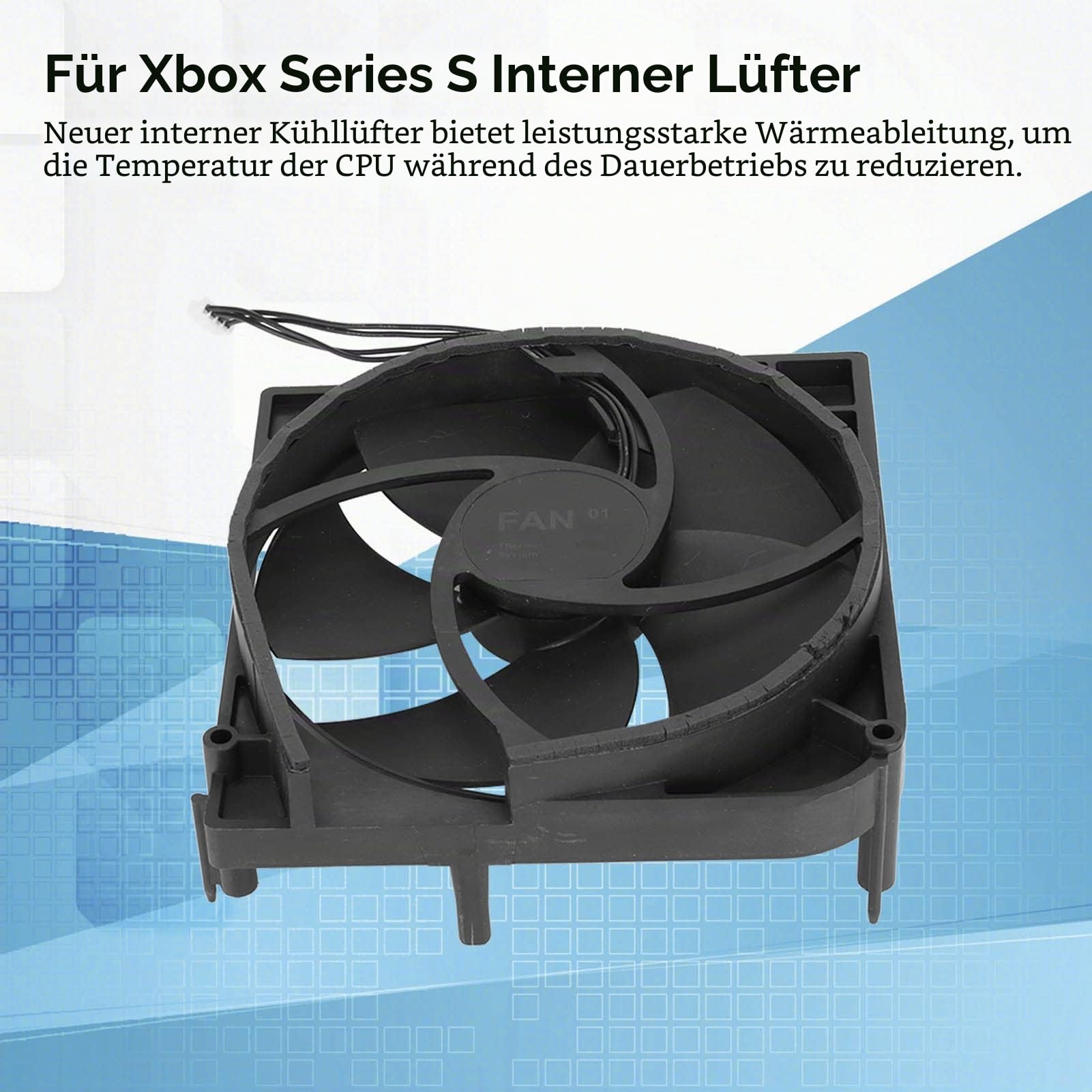 Interner Lüfter für Series S, Gamecontroller Kühlerlüfter für Series S Spiellüfter, 4 poliger Stromanschluss