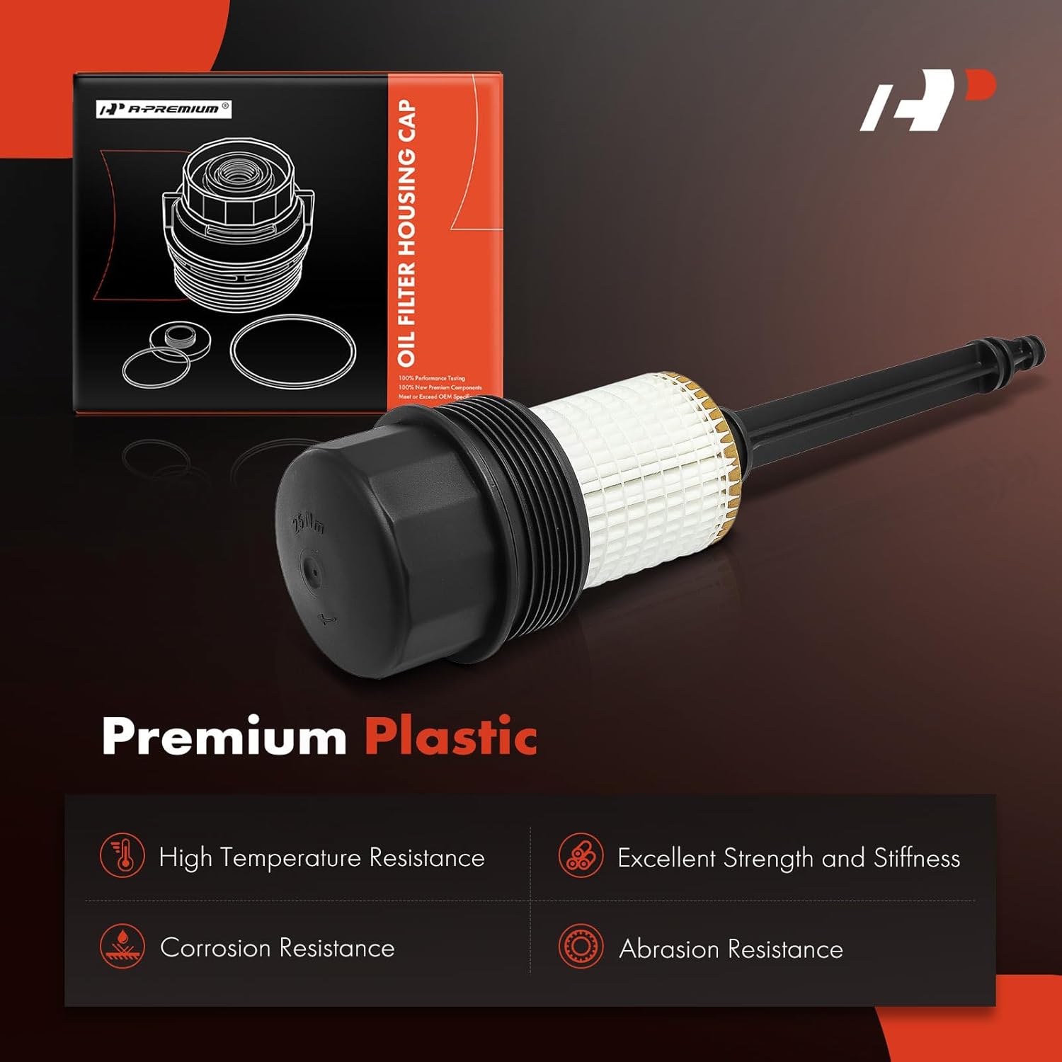 A-Premium Oil Filter Housing Cap Assembly Compatible with Mercedes-Benz C240, C280, C32 AMG, C320, E320, E430, E500, CL500, CLK500, CLS500, G500, ML430, S500, SLK32 AMG, Replace 1121800710