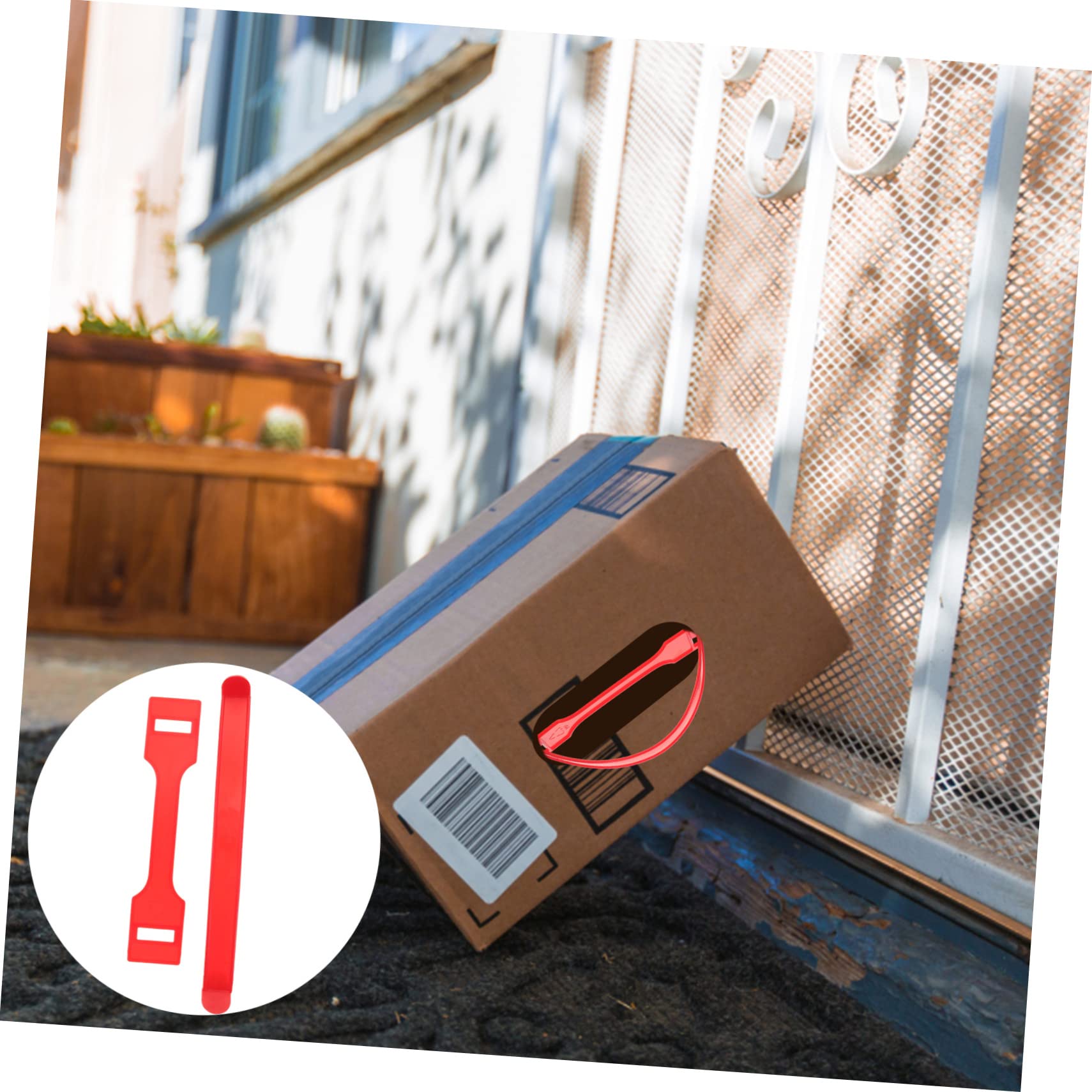 DOITOOL Paquete de 100 Asas de Plástico para Cajas de Cartón de Repuesto Asas de Transporte Resistentes Y Suaves