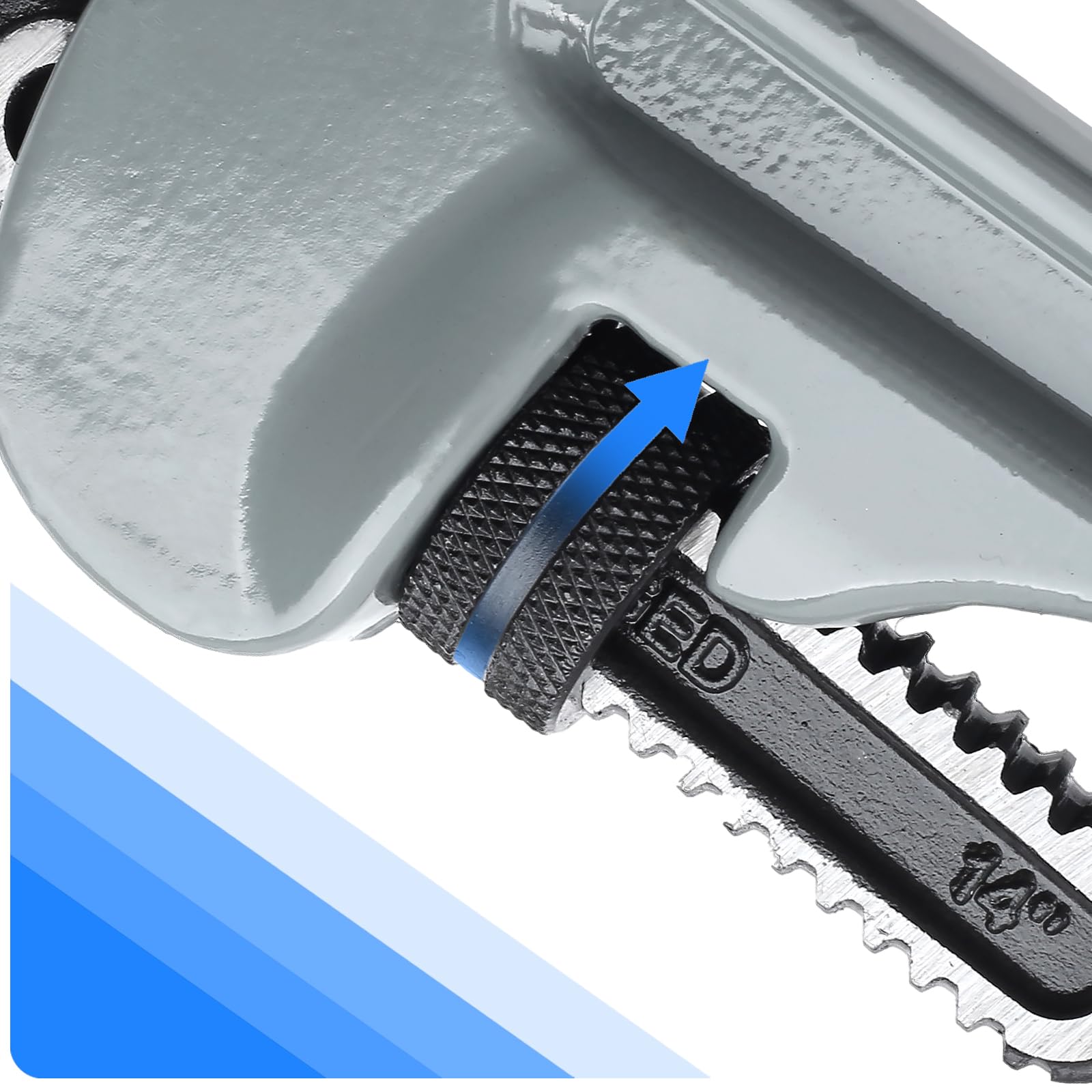 3-teiliges Aluminium-Rohrzangen-Set, 25,4 cm, 35,6 cm, 45,7 cm, robustes, verstellbares Sanitärschlüssel-Set