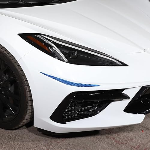 Miniatura 4 de Kit de decoración de cubierta de palas delanteras, calcomanías exteriores para parachoques delantero, calcomanías de fibra de carbono, accesorios