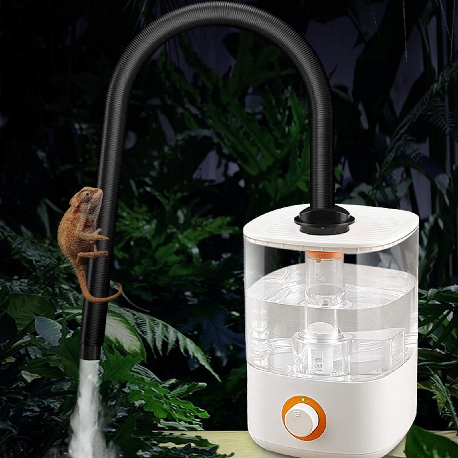 Terraria Zamgławiacze dla Gadów Nawilżacz Maszyna do Wytwarzania Mgły Mister 2,5 L Widoczny Duży Plastikowy Regulowany System Zamgławiania Idealny do Paludarium Wiwarium Gady