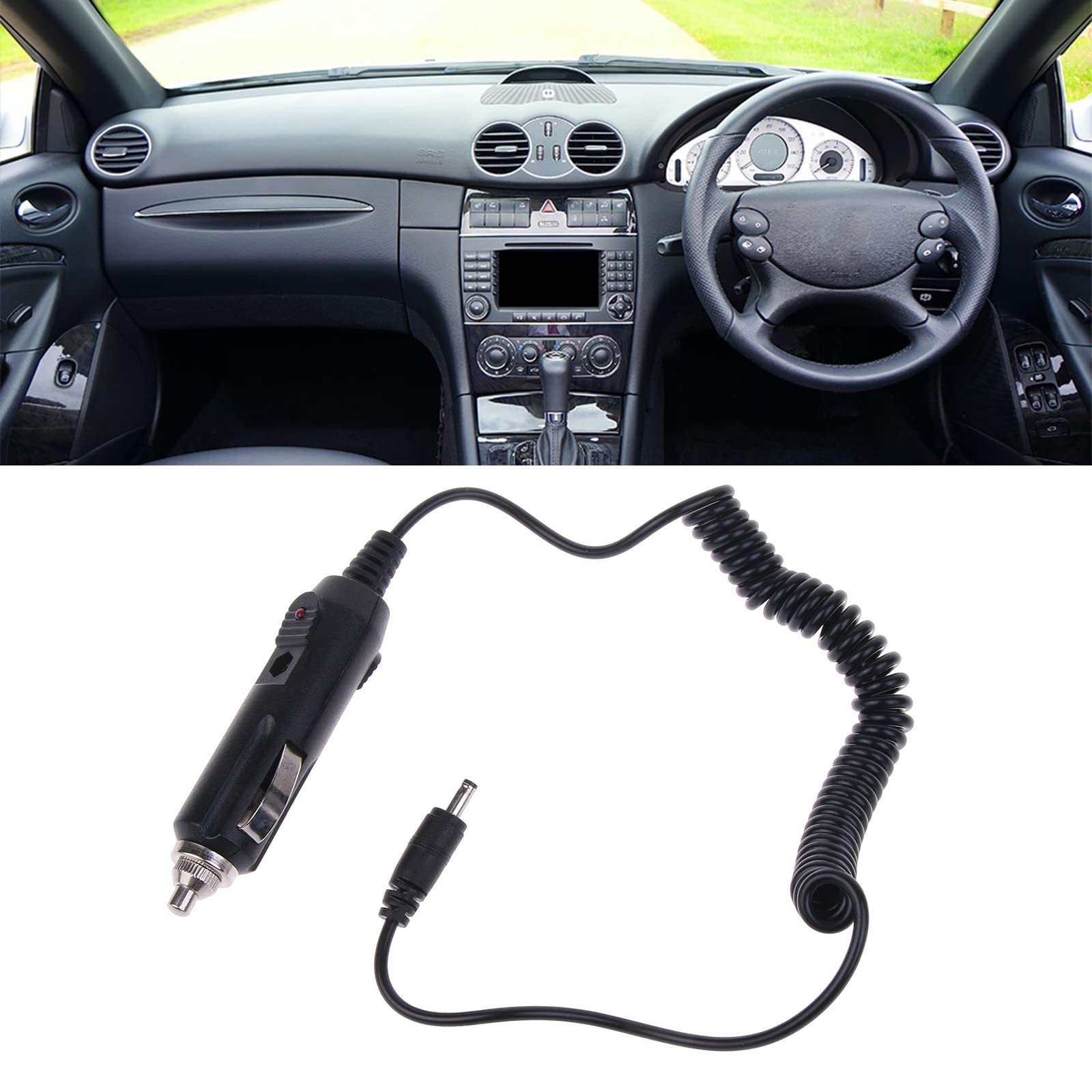 MLWSKERTY 12V Car Power Plug Cord Adapter Cable Car 1.3-3.3ft DC5.5mmx2.1mm/4.0x1.7mm/3.5x1.35mm