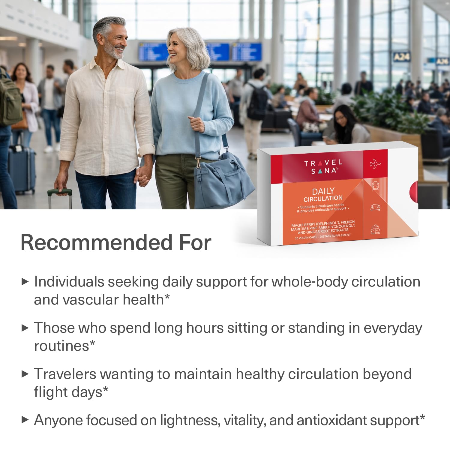 Daily Circulation | Super Antioxidants Supplement & Daily Circulatory Support | Maqui Berry (Delphinol), French Maritime Pine Bark (Pycnogenol), Ginger Root Extracts | 30 Servings — Amazon image 7