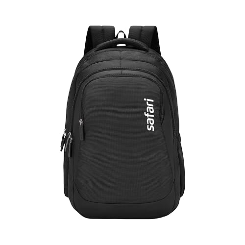 Safari Saga 32L Laptop Backpack Bag for Men and Women, Ideal for Office/School/College Boys and Girls, 2 Compartment Backpack with Front Pocket, Organizer & Bottle Holder, Color Black
