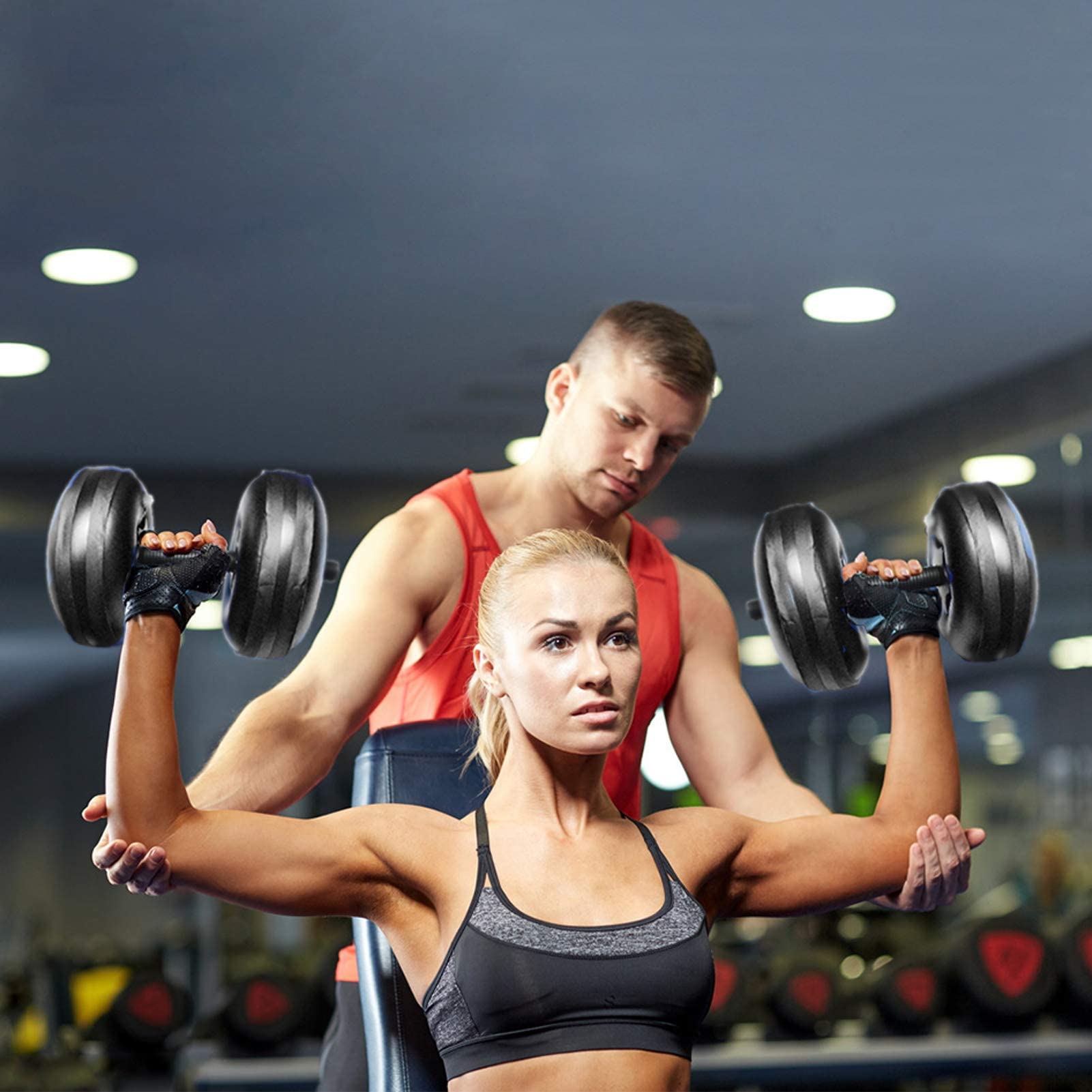Wassergefülltes Kurzhantel-Set, wassergefüllte Gewichte, tragbare Reisegewichte, verstellbare Gewichte, tragbare Fitnessgeräte, Krafttraining, Fitness und Modellierung