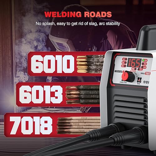 Miniatura 6 de Soldador de palo 165A 110V220V Máquina de soldadura de arco portátil IGBT inversor pequeño mini soldador con arranque en caliente, fuerza de ARC,