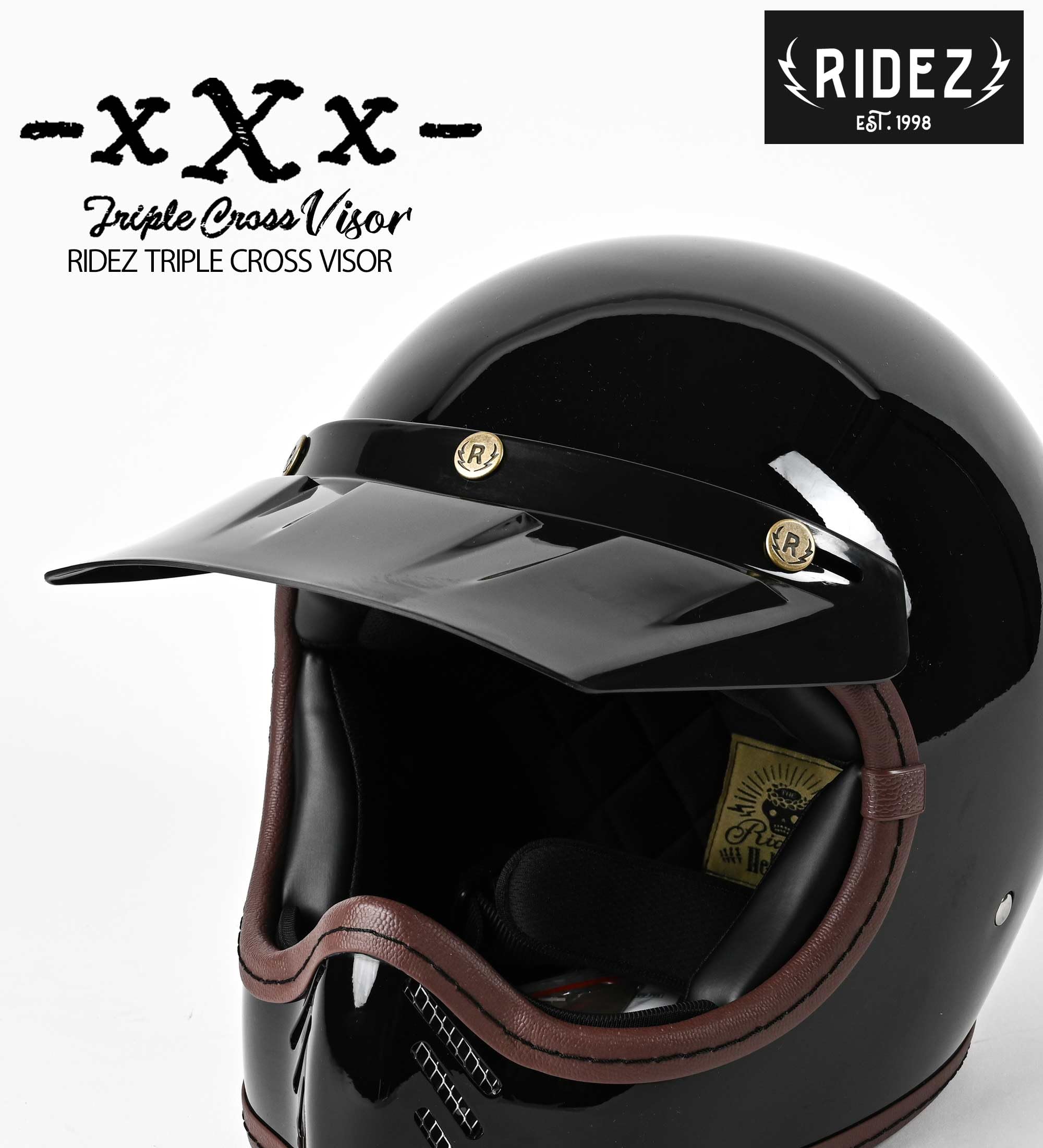 Amazon.co.jp: 【RIDEZ】バイク ヘルメット バイザー おしゃれ 後付け