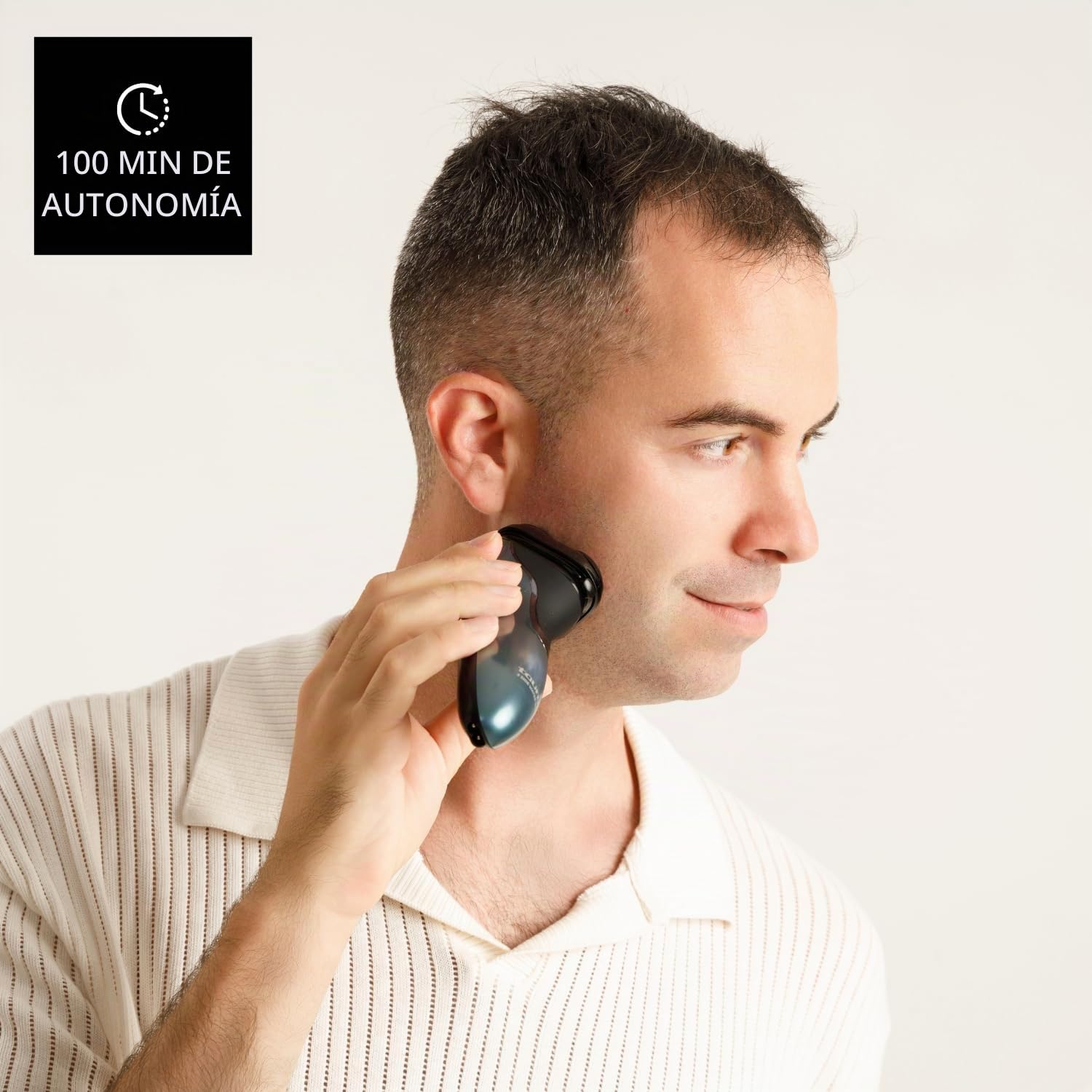 Taurus - Afeitadora Eléctrica Hombre 3 Side Water Shave | Máquina Afeitar Barba | Seco y Húmedo | 100 min Autonomía | Cortapatillas | Total Curve Technology | Uso con o sin Cable | Ergonómica Viaje