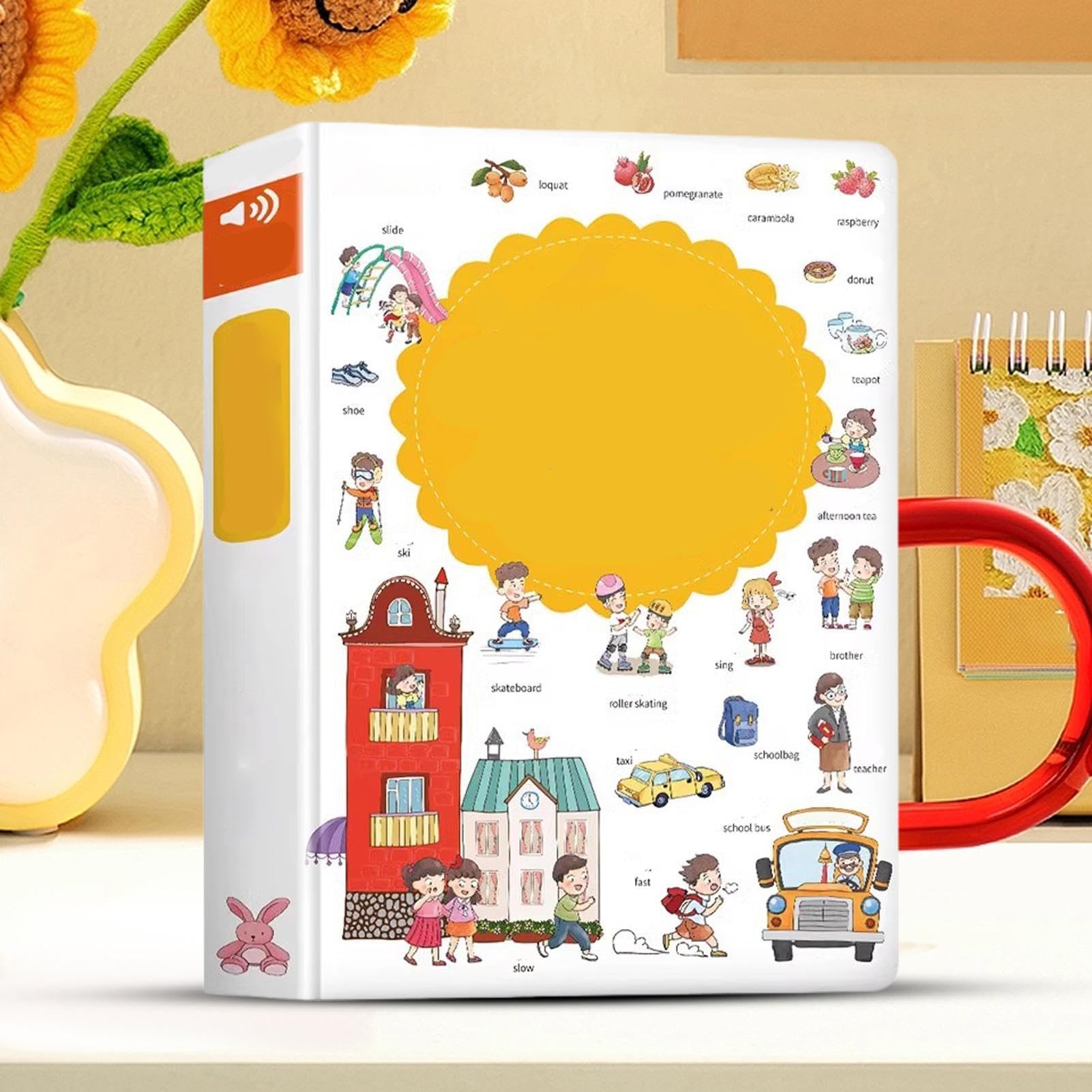 Libro Parlante di Parole Inglesi per Bambini - Attività Interattive con Audio - Audiolibro Inglese per Bambini - Regalo per Bambine e da 2 a 6 Anni Scuola Materna