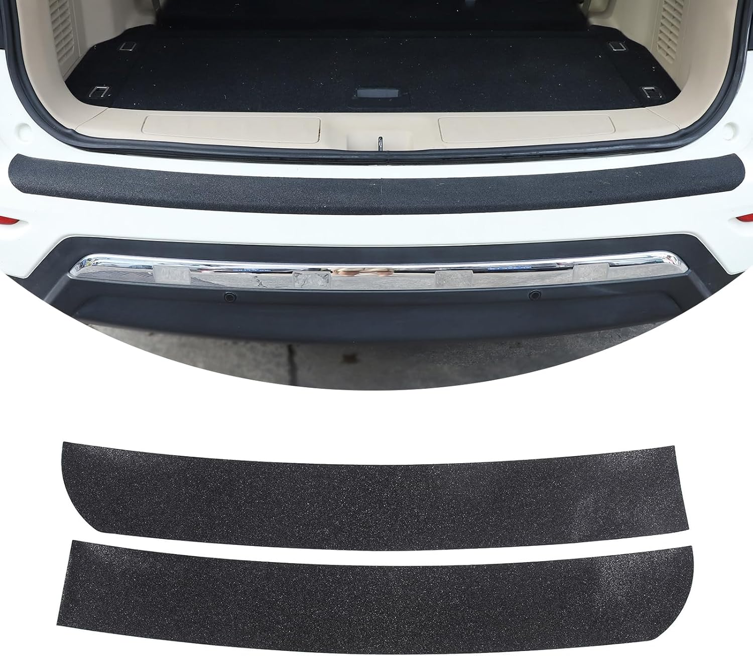 Car Front Engine Hood/Rear Window/Fuel Tank Cover/Outer Door Handle/Wheel Hub/Centerpillar/Rear Guard/Body/Wheel Eyebrow/Front Rear Foglight Sticker for Pathfinder 2013-2018 (Rear Guard)