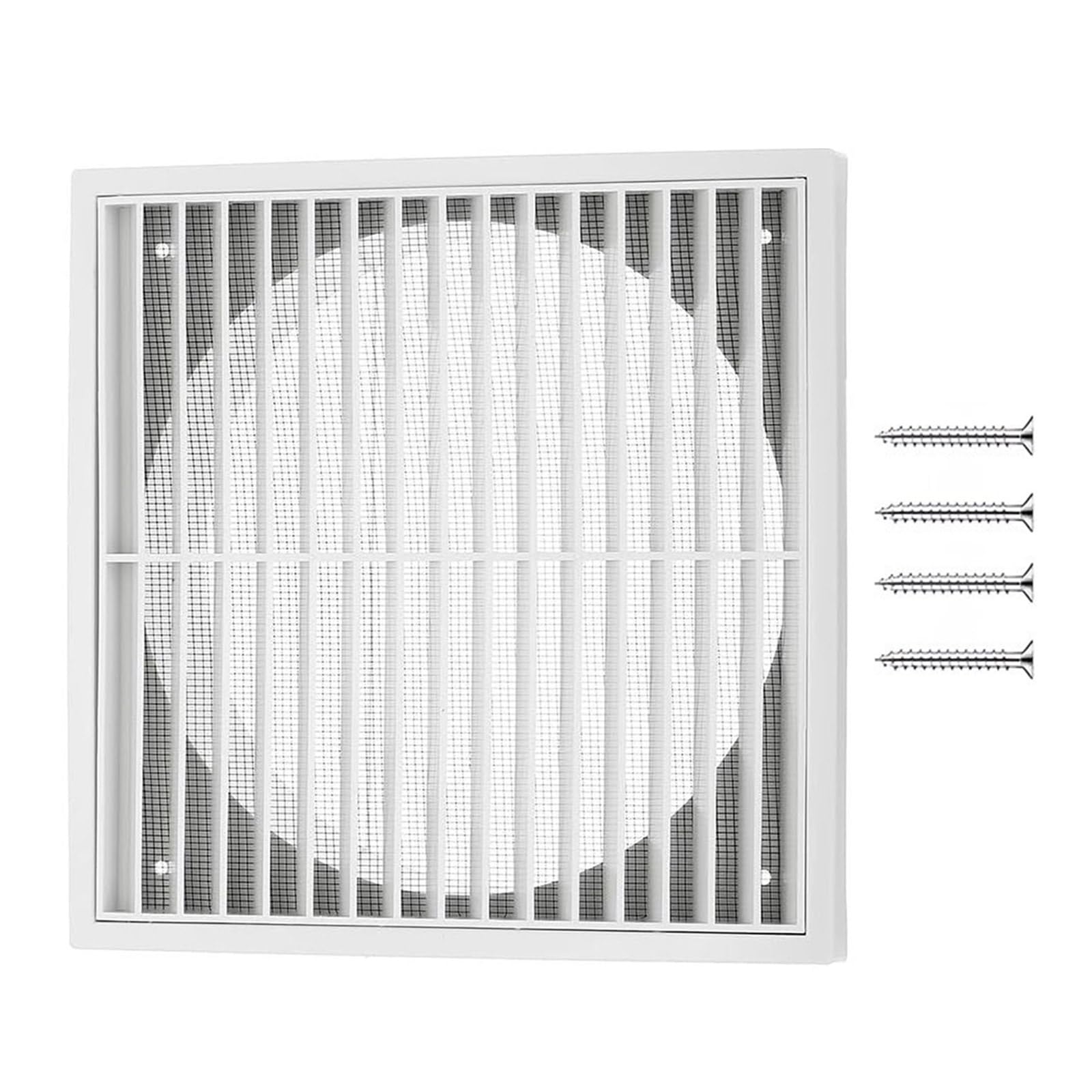 Air Vent Cover Grille Square Diffuser Ducting Ventilation Cover with Built-in Meshes Louver Grille Covers Square Air Vent