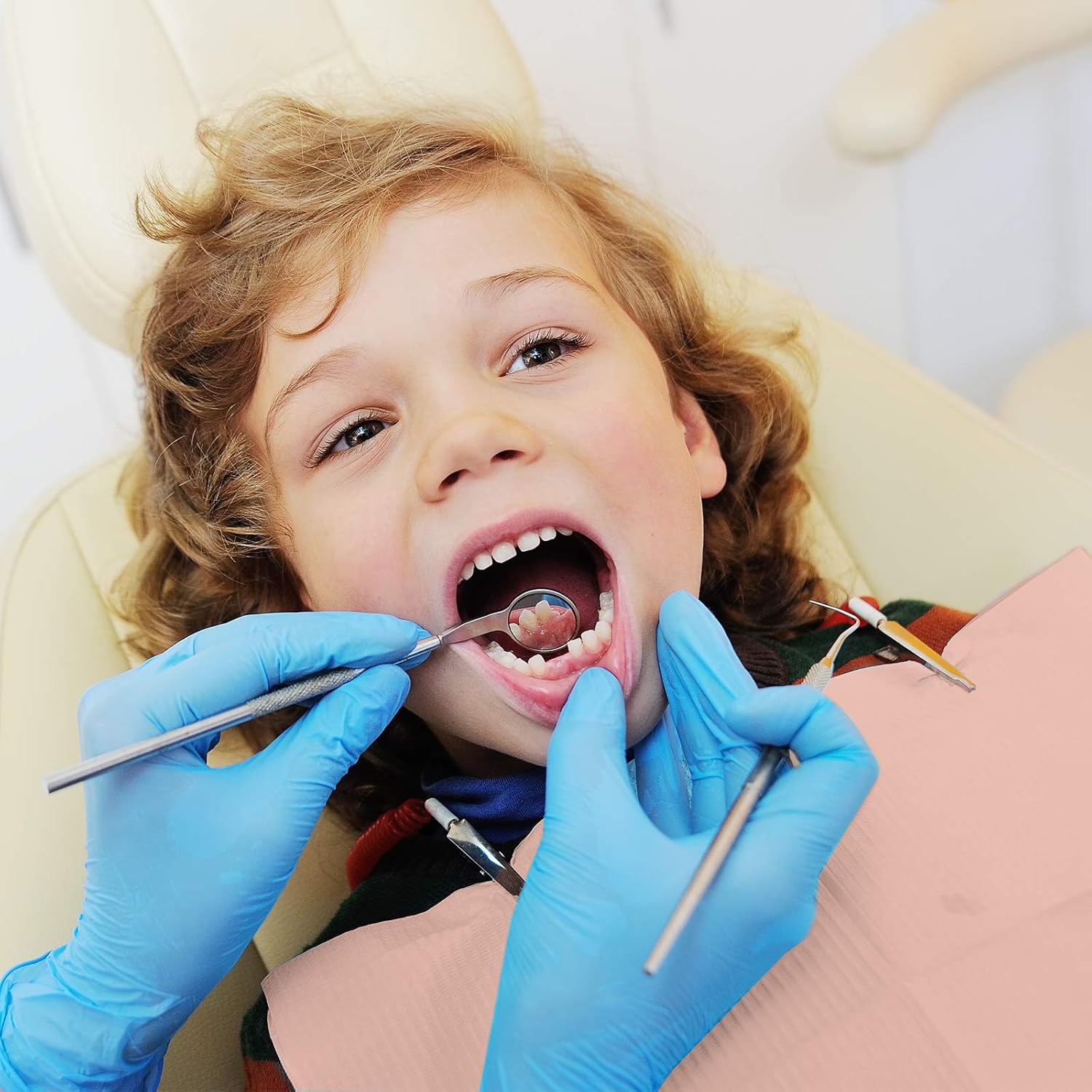 JMU Dental Cheek Retractor Autoclavable Mouth Opener for Teeth Whitening Large,Small,Medium, Dental Bibs Disposable 125 Pcs, 3 Ply Waterproof Patient Bibs : Industrial & Scientific