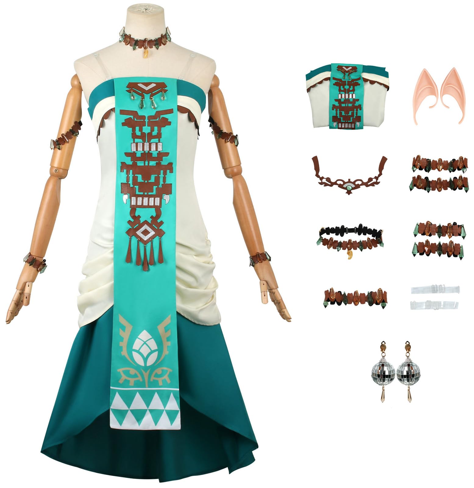 open lace back dress Foanja Zelda Cosplay Costume Women's Fancy Dress Tears of The Kingdom Princess  Zelda Sexy Uniform Suit with Ears and Accessories for Fancy Dress Up  Halloween Carnival Birthday Party Masquerade Costume: Amazon.de: Toys