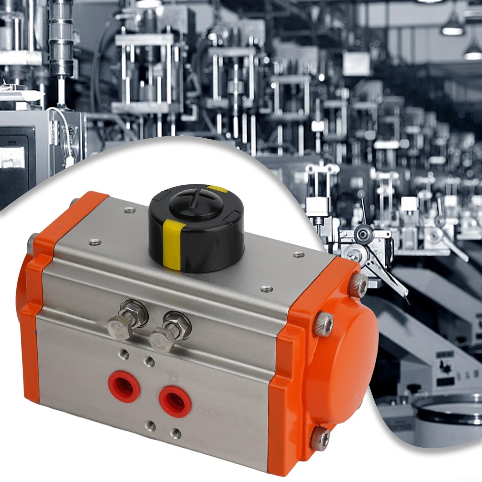Actuador neumático para la serie GT/AT, ángulo de rotación de 90 °, actuador neumático de doble efecto de válvula de bola para automatización industrial y sistemas de control de procesos (AT-52)