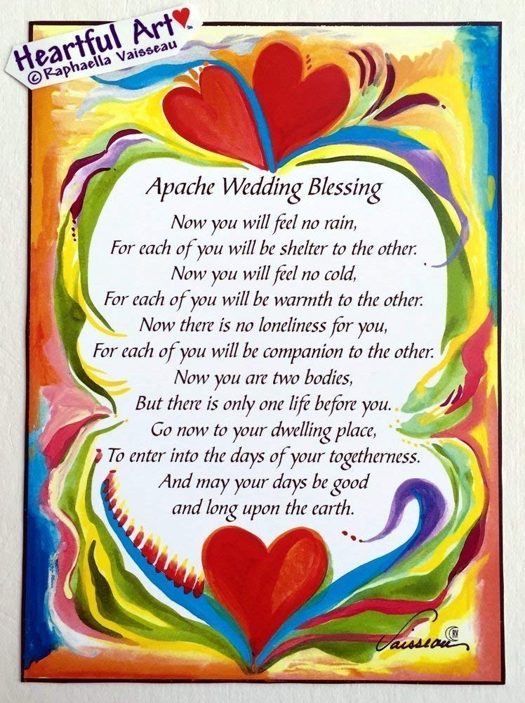 Apache Wedding Blessing poster - Heartful Art by Raphaella Vaisseau
