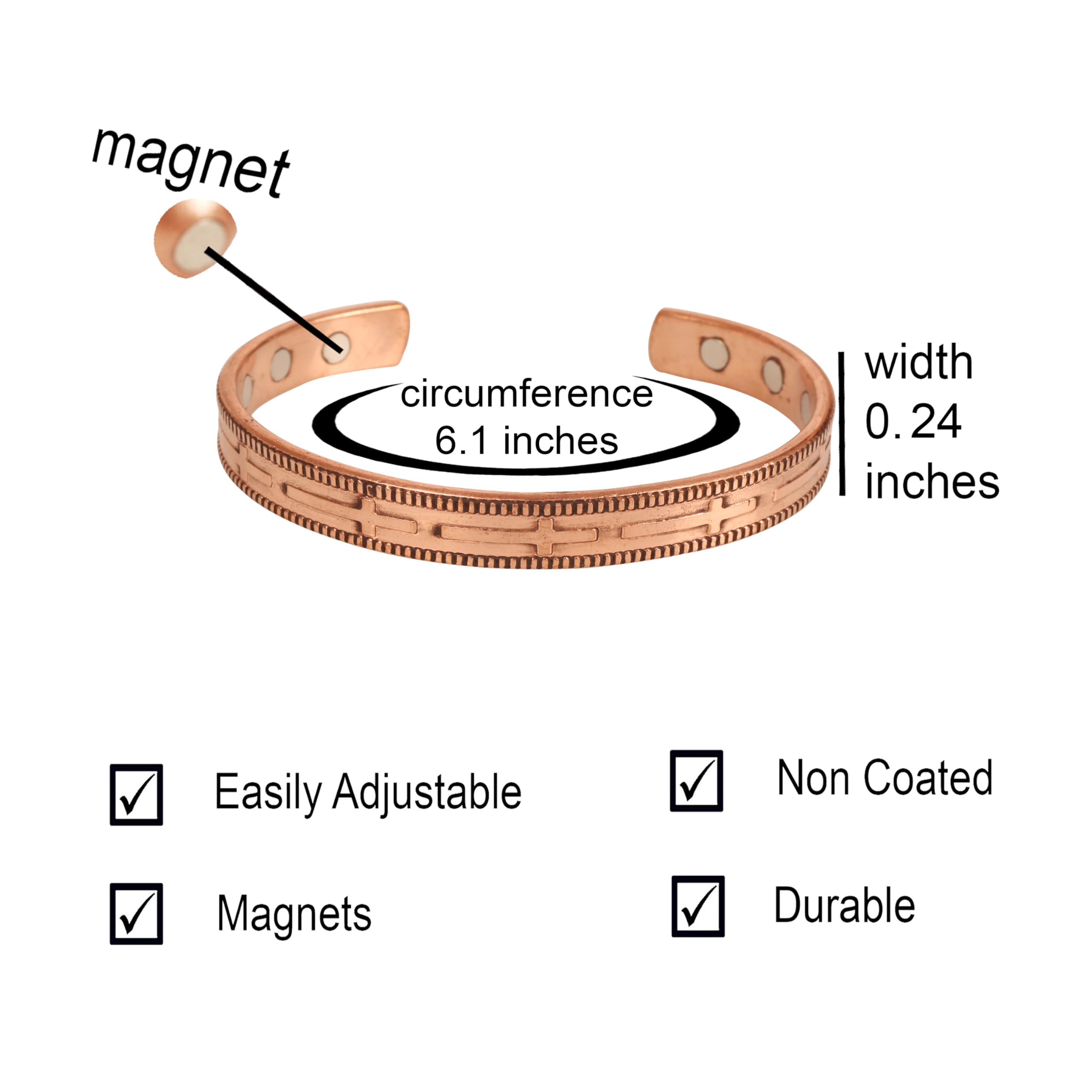 Touchstone Tibetan Indian Spiritual Buddha Bracelet Three Metal Copper Brass Peace Healing Chakra Yoga Meditation Mantra Jewelry for Women and Men