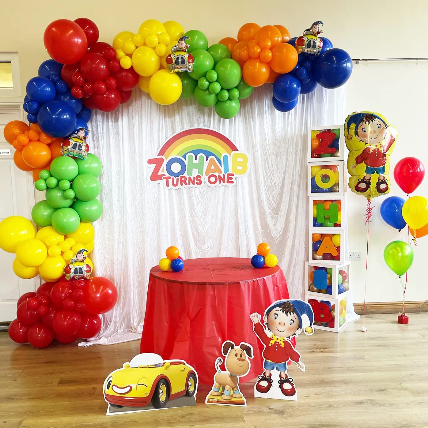 125 Pack Rainbow Balloons Garland Arch Kit for Sesame Street