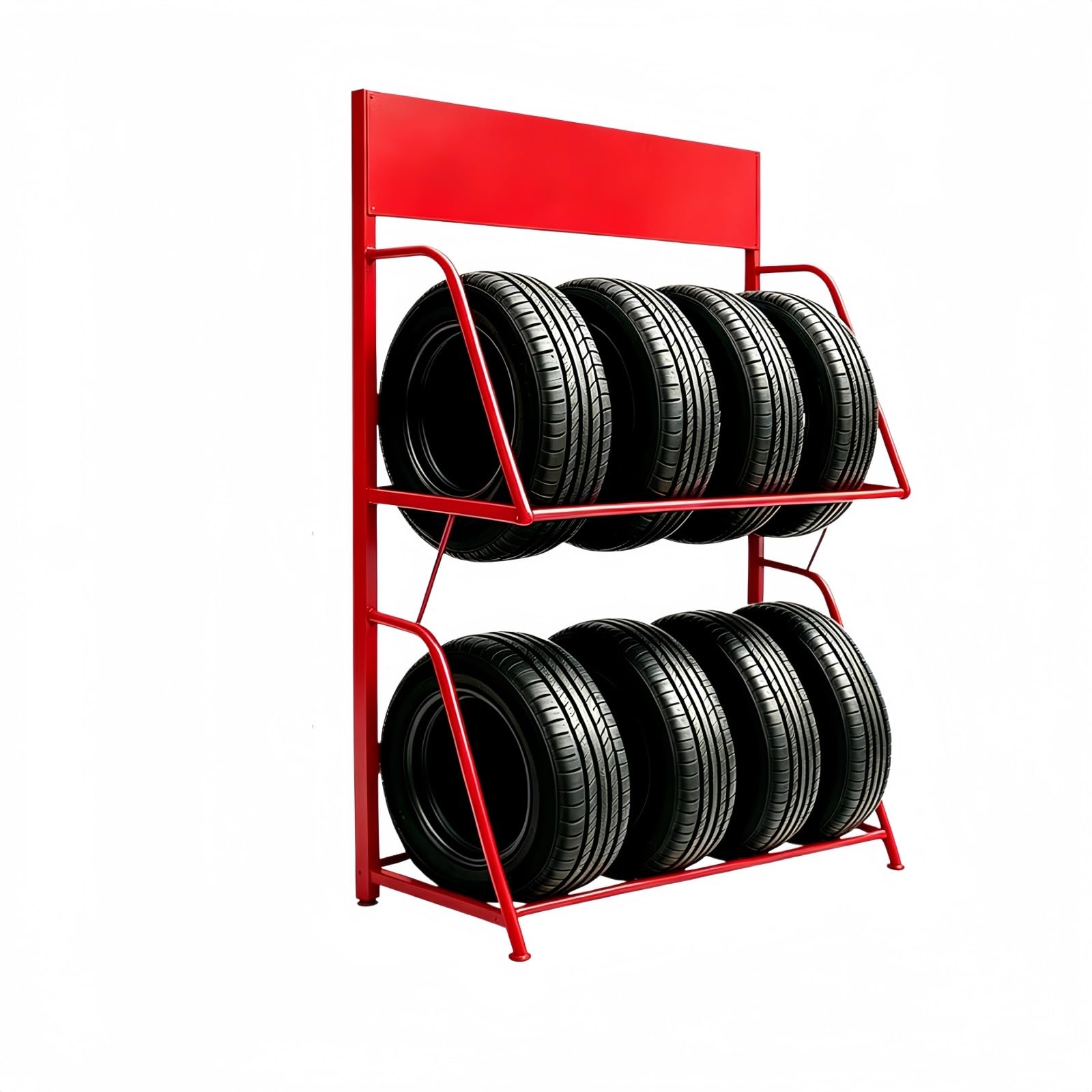 AKFNCJE Tire Store Storage Rack With Advertising Sign