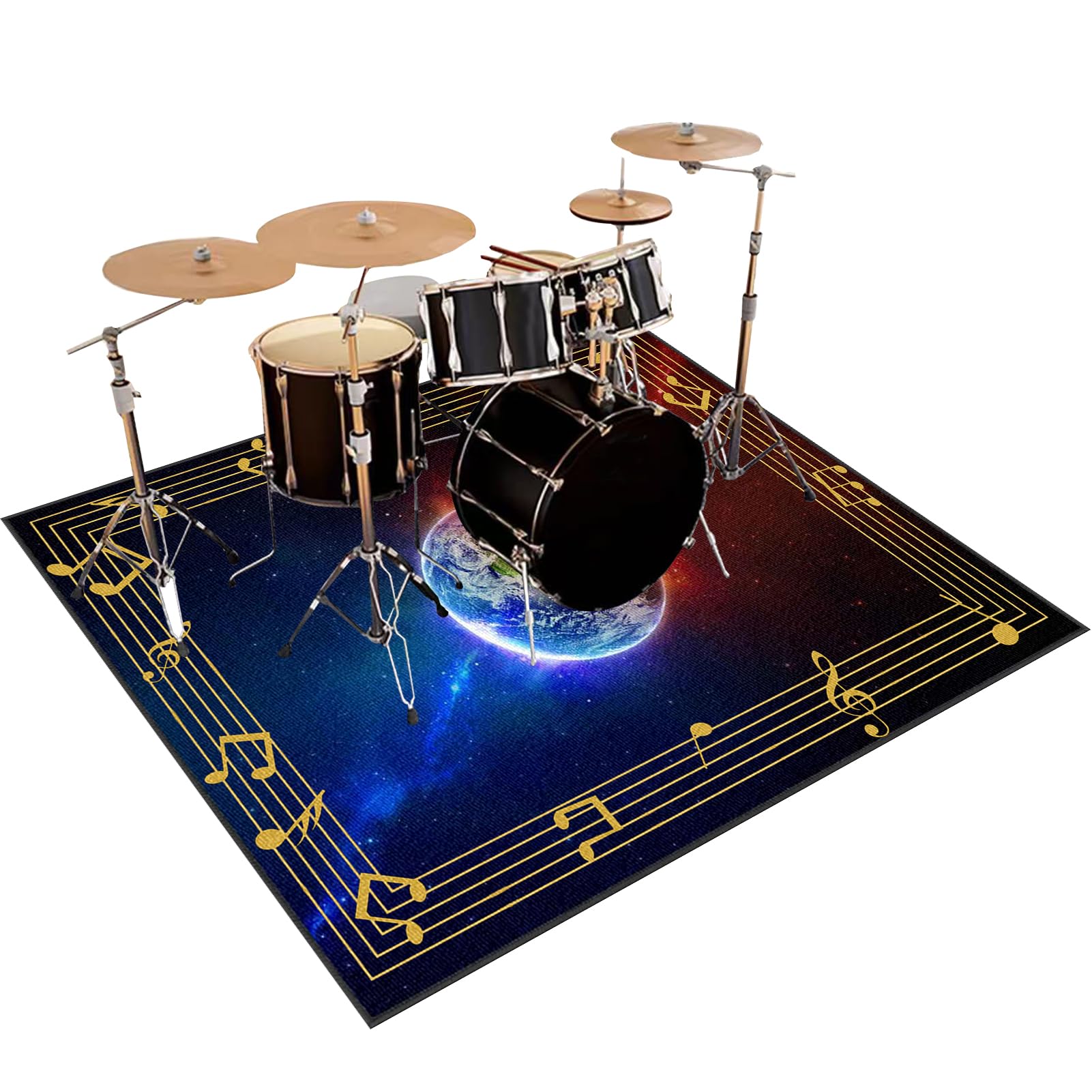 Bateria elektroniczna Dywan na perkusję i perkusję Maty akustyczne Pianino Baterie Akustyczne Maty Na Bęben Dźwiękoszczelny Antypoślizgowy Mata 180 x 140 cm