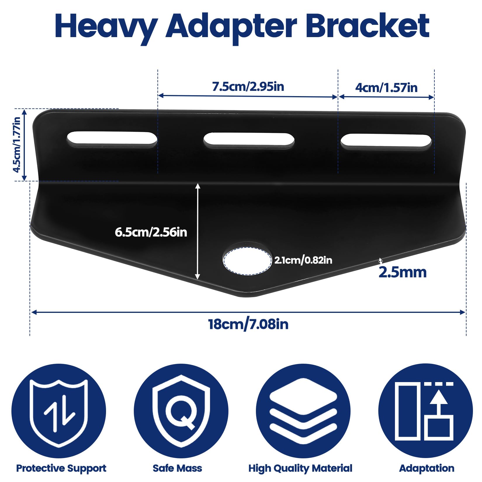 1 Set Attelage Remorque Tracteur Tondeus, Attelage Tracteur Tondeuse à Rayon de Braquage Zéro Universel (7,6-15,2 cm, entraxe de 1,9 cm) - 3