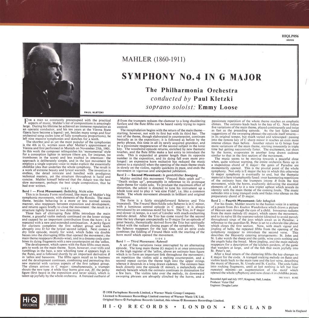 Mahler Symphony No. 4