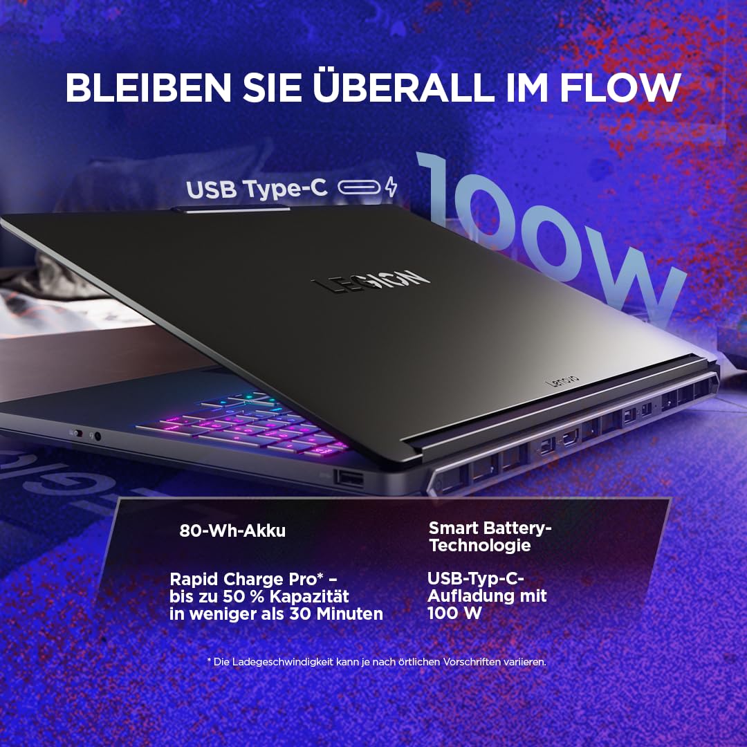 Lenovo Legion 5i Gaming AI Laptop | 15.3" WQXGA OLED 165Hz | Intel Core Ultra 7 356H | 32GB RAM | 1TB SSD | NVIDIA GeForce RTX 5060 | Windows 11 | QWERTZ | Schwarz | 3 Monate GamePass