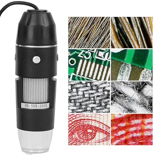 Miniatura 5 de Microscopio digital USB, cámara de microscopio T03500X, portátil, respetuoso del medio ambiente, equipo electrónico mate para experimentos e