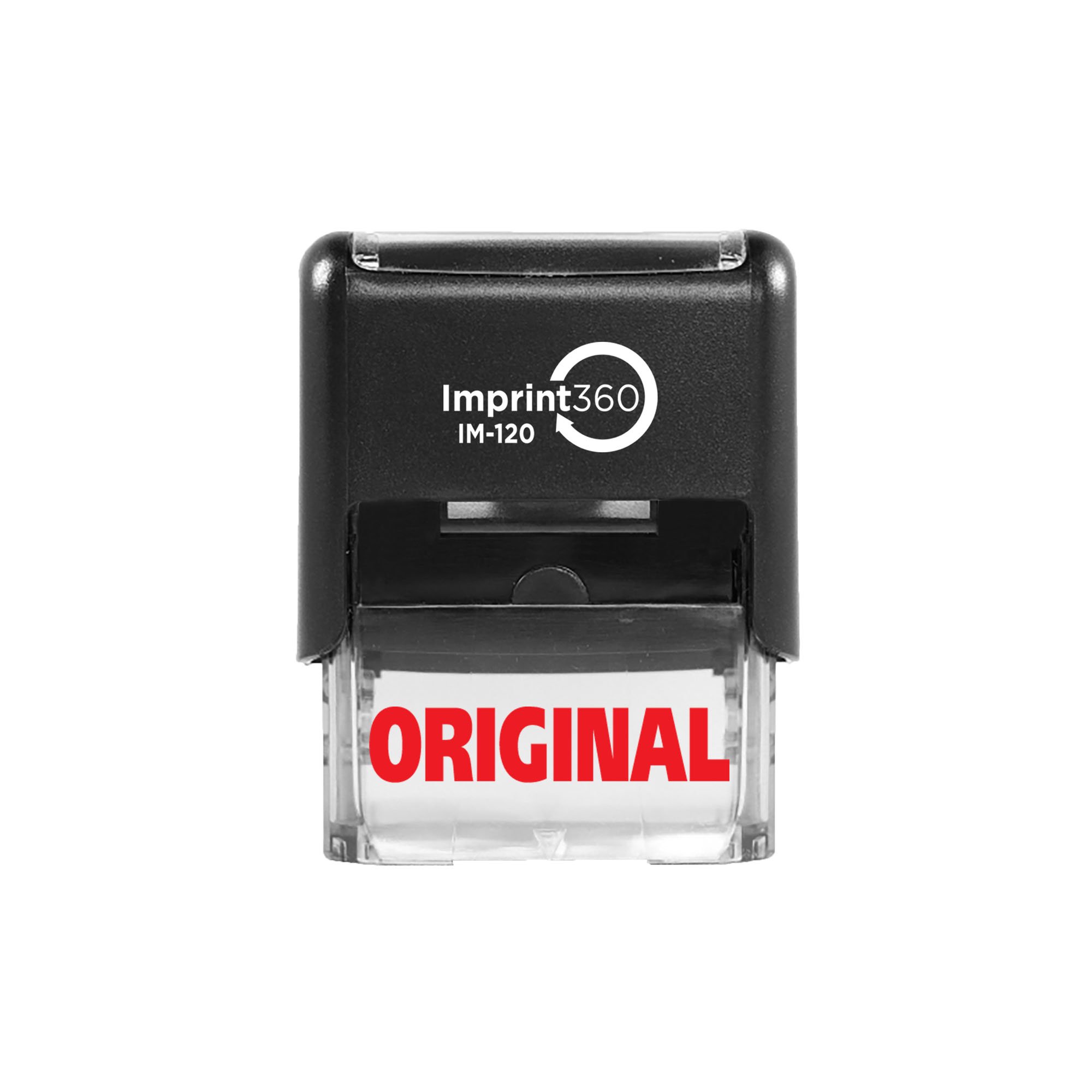 AS-IMP1011 - Original, Heavy Duty Commerical Quality Self-Inking Rubber Stamp, Red Ink, 9/16" x 1-1/2" Impression Size, Laser Engraved for Clean, Precise Imprints