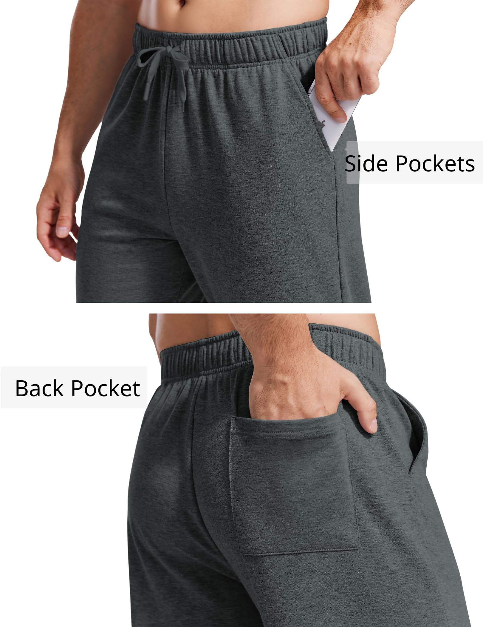 Męskie spodnie do joggingu Bawełniany dres Luźne spodnie dresowe Casual Spodnie sportowe Szerokie nogawki Lekkie z kieszeniami i sznurkiem