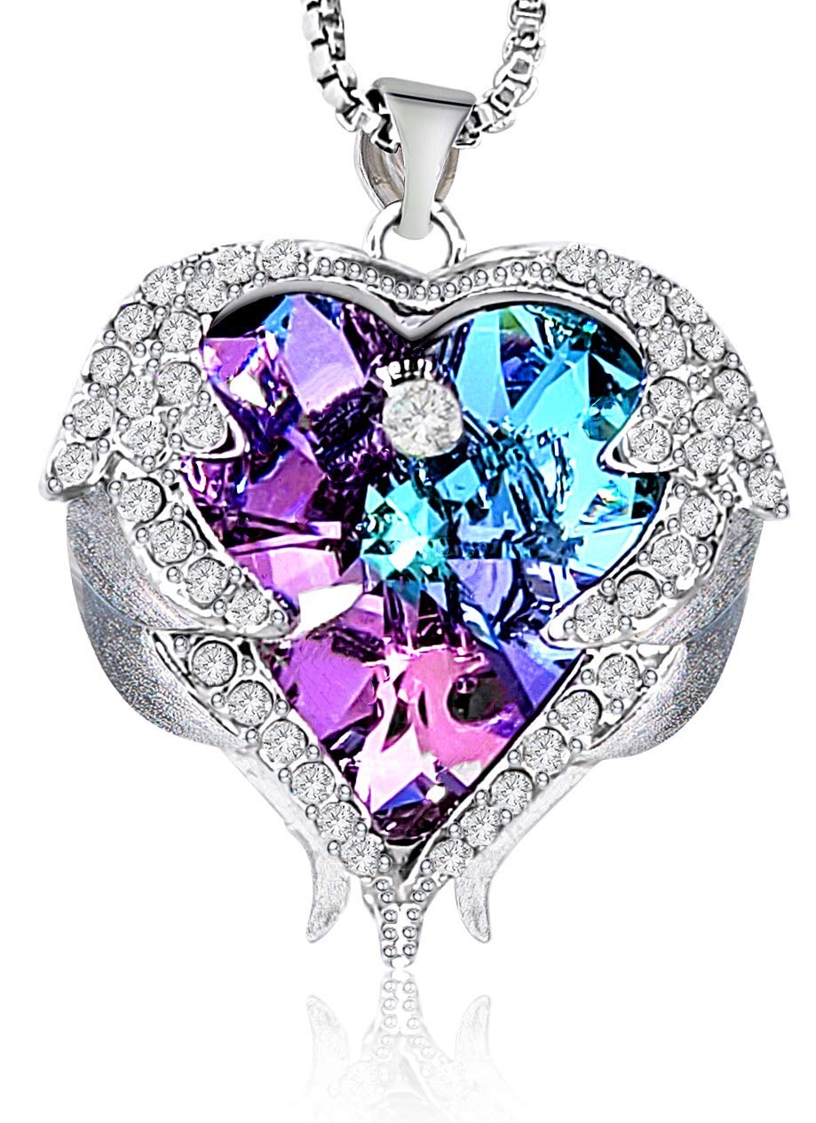 Nova & CoMothers Day Necklace, Angel Wings Heart Necklace - Mothers Day Gifts for Her jewelry - Mothers Day Gifts for Wife -Gold Plated Necklace for Women - Swarovski Crystal Necklace – Elegant and Stylish