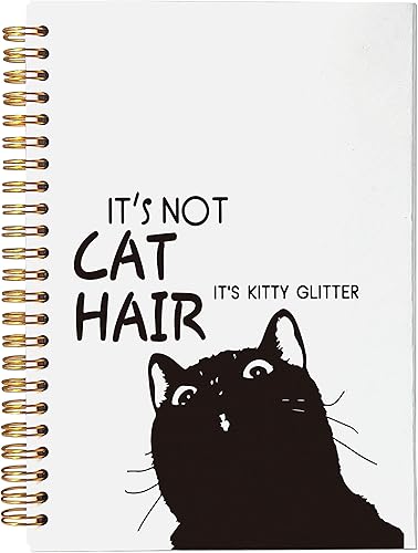 VNWEK Funny Saint Bernard It's Not Dog Hair It's Saint Bernard - Cuaderno en espiral con purpurina de 5.5 x 8.3 pulgadas, cuaderno de espiral