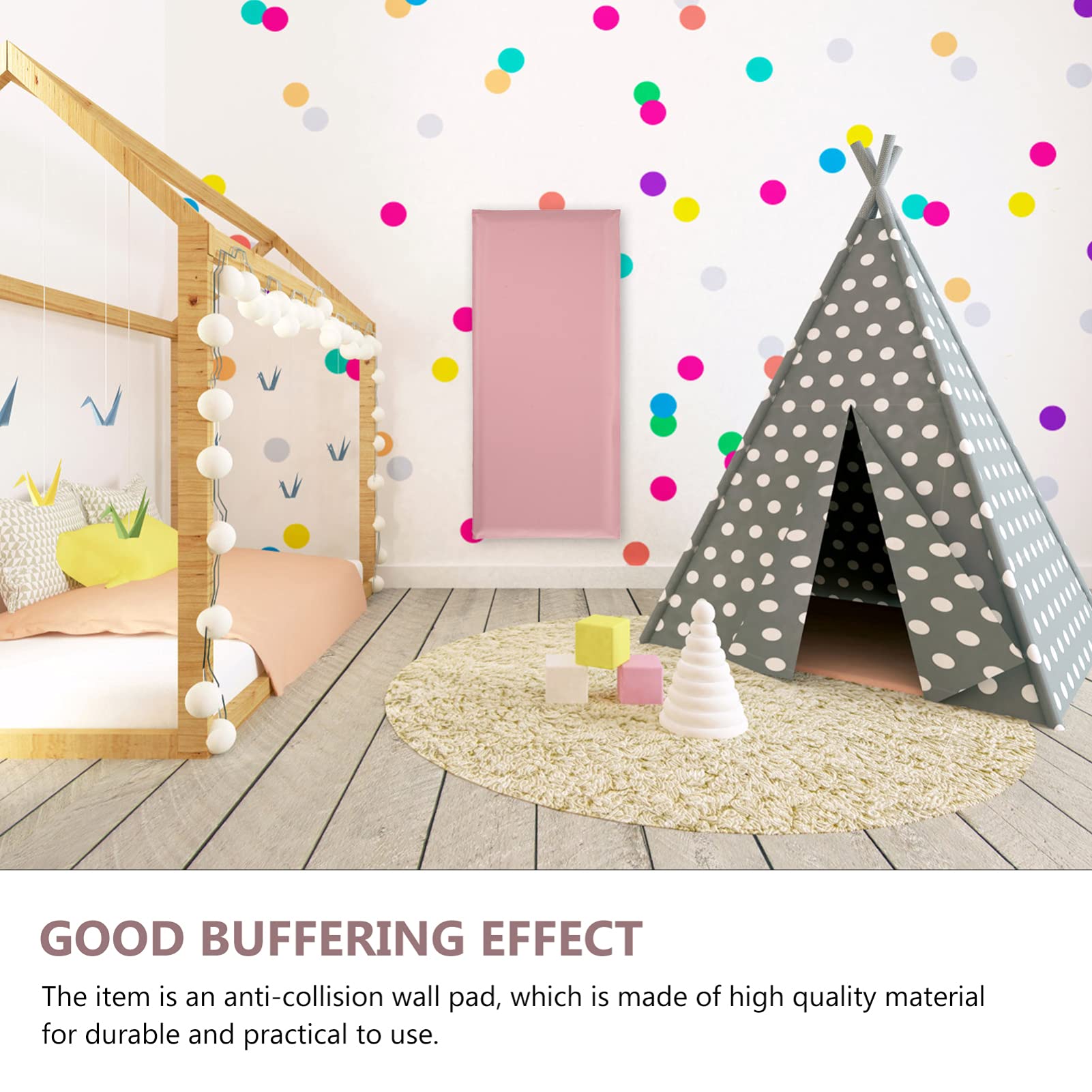 Luxshiny 8 Stück Baby-Sicherheits-Wandpolster – Weiche Antikollisions-Stoßstangenaufkleber Aus Pvc Für Kinderzimmer Kleinkinderzimmer Und Zuhause (Rosa 50 X 20 Cm) Selbstklebende