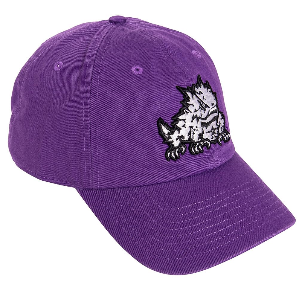 Desert Cactus Texas Christian University Baseball Hat Horned Frog Brimmed Embroidered Cap Adjustable Cloth Strap Adult Type A