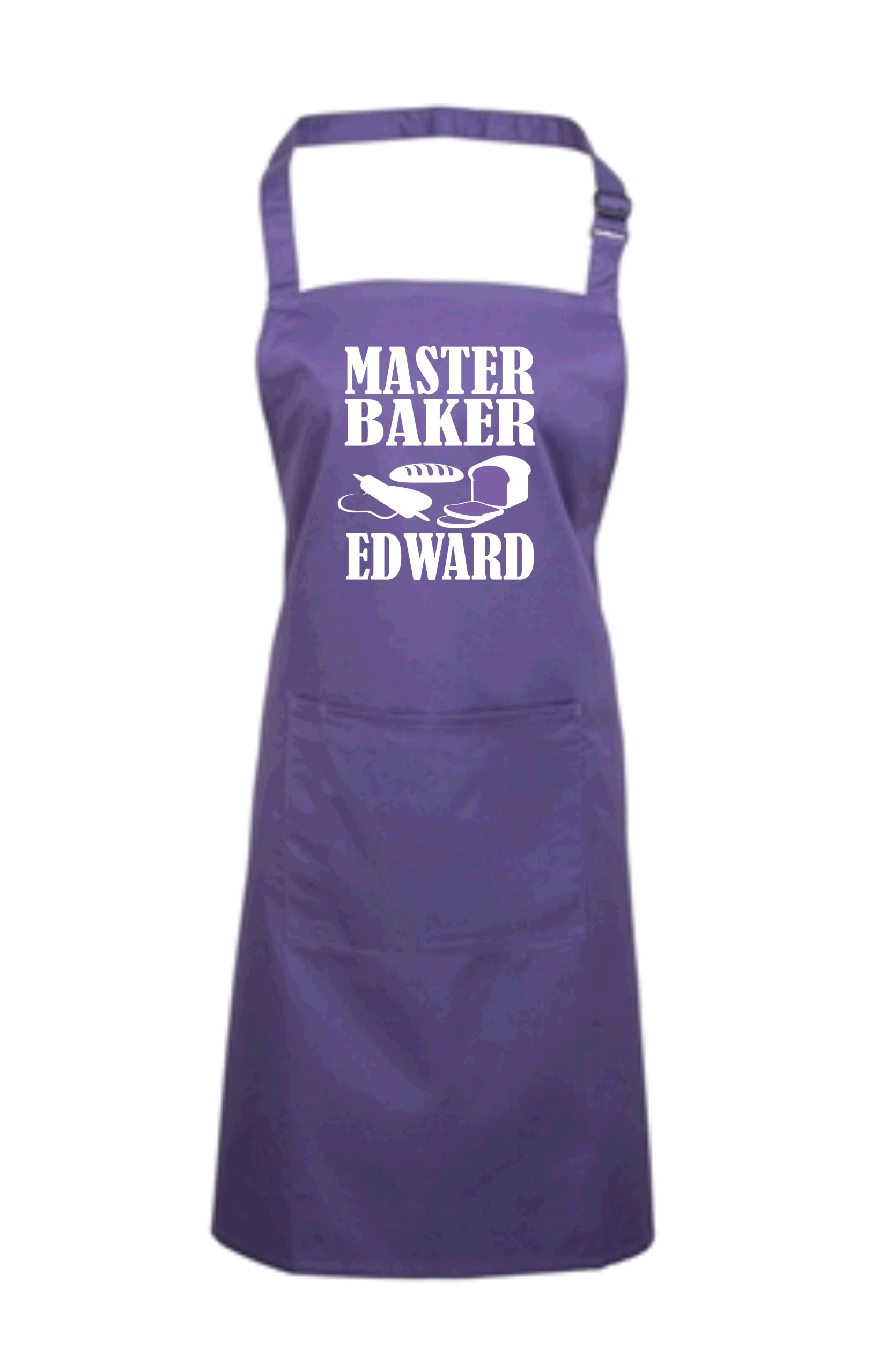 Edward Sinclair | Personalized | Master Baker with Name | Purple Apron