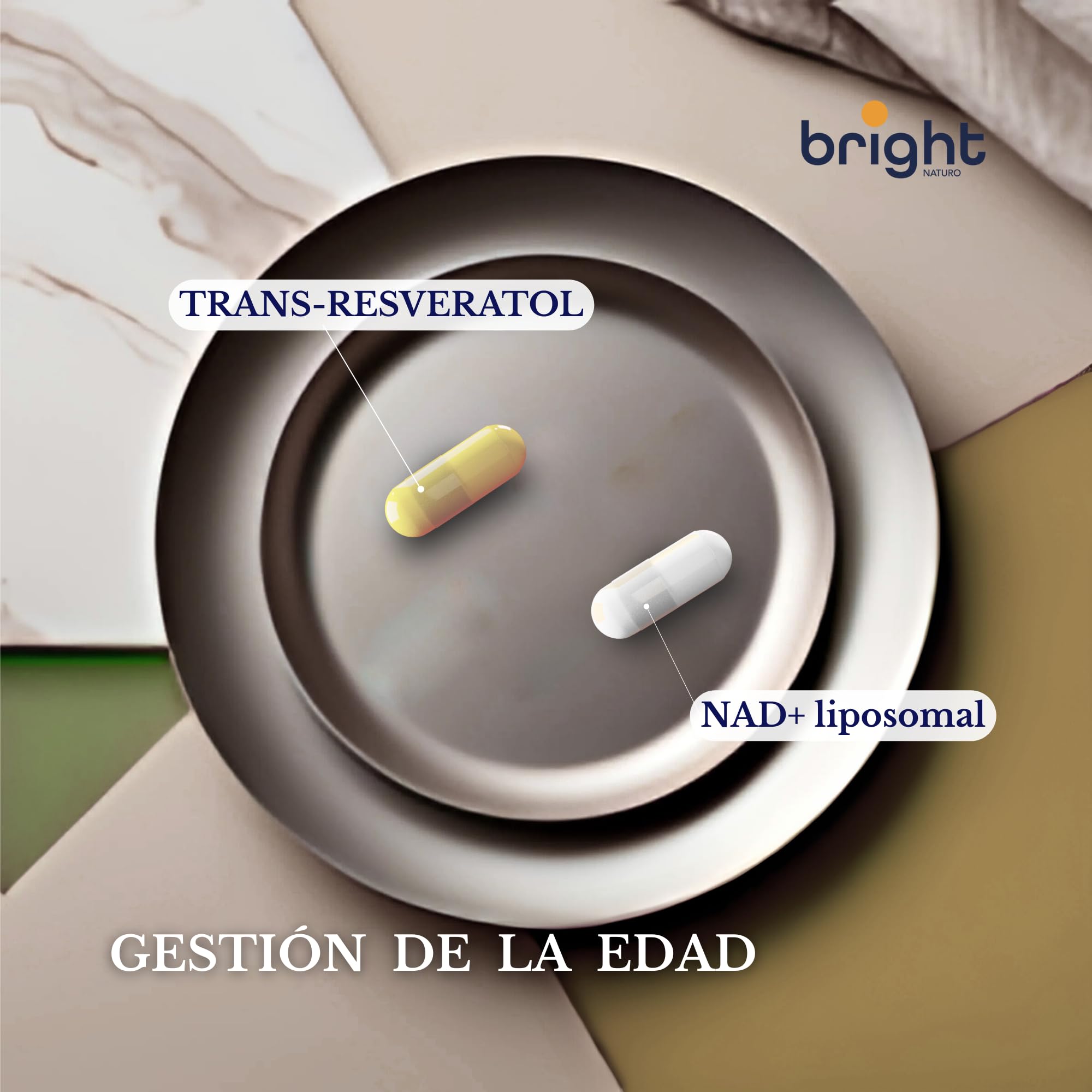 Nad+ Liposomal, Trans-Resveratrol, Quercetina - SmartAbsorb™ | para energía, metabolismo y función cerebral | 28 sobres diarios