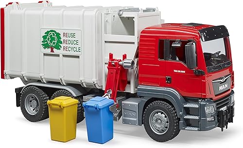 Miniatura 1 de Bruder Toys 03761 Man TGS - Camión de basura de carga lateral