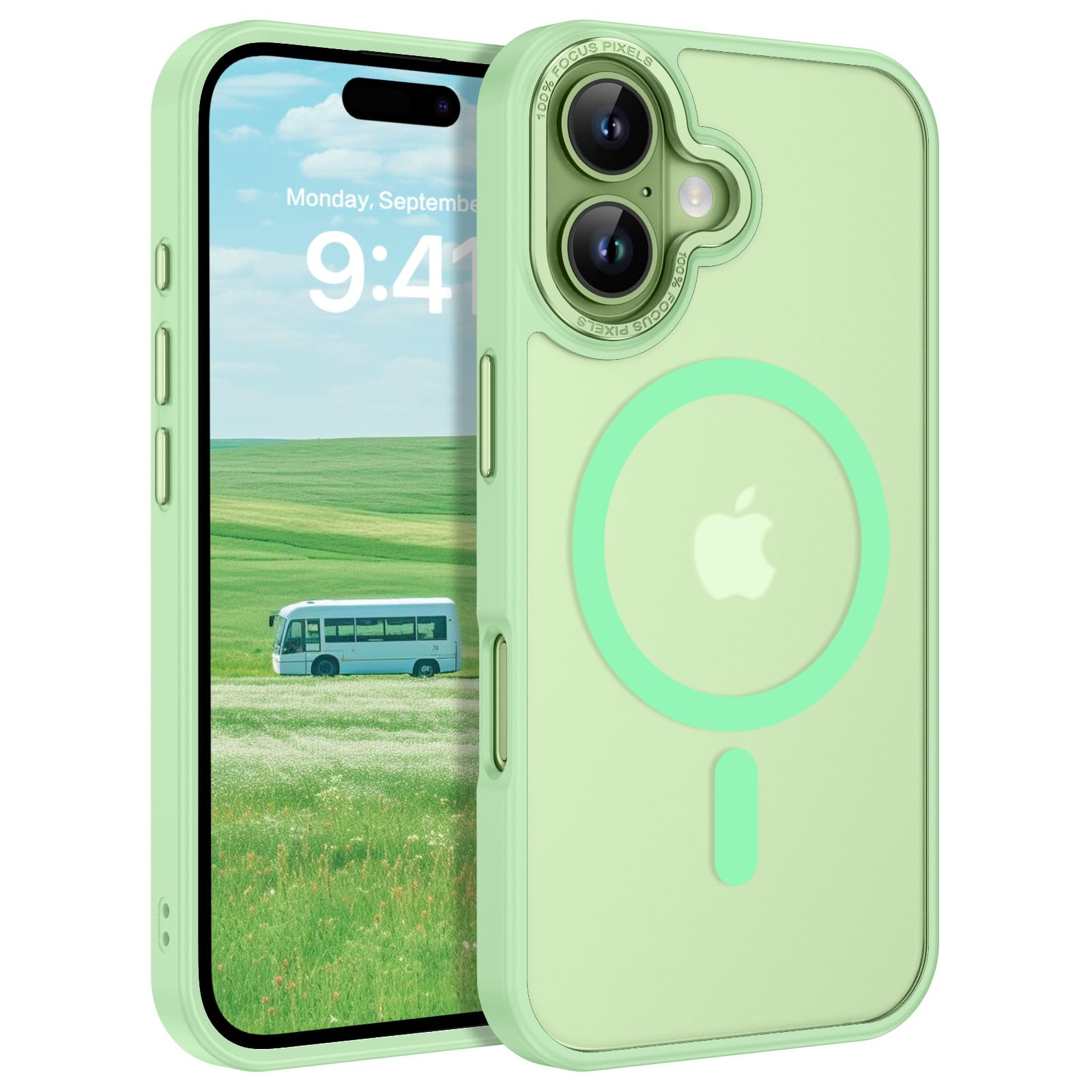 YINLAI Hülle für iPhone 17 6,3 Zoll (2025) Kompatibel mit MagSafe | Stoßfeste Matte Transluzente Schutzhülle mit Magnetring | Kratzfeste Case Schutzhülle für iPhone 17 6.3