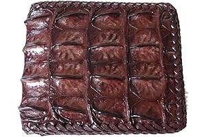 Jet Black Exterior Milano Bifold Genuine Crocodile Skin Leather Wallet for Men